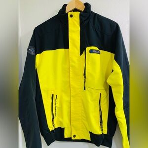 Ralph Lauren Men's RLX Vibrant Yellow and Black Ski Jacket SMALL